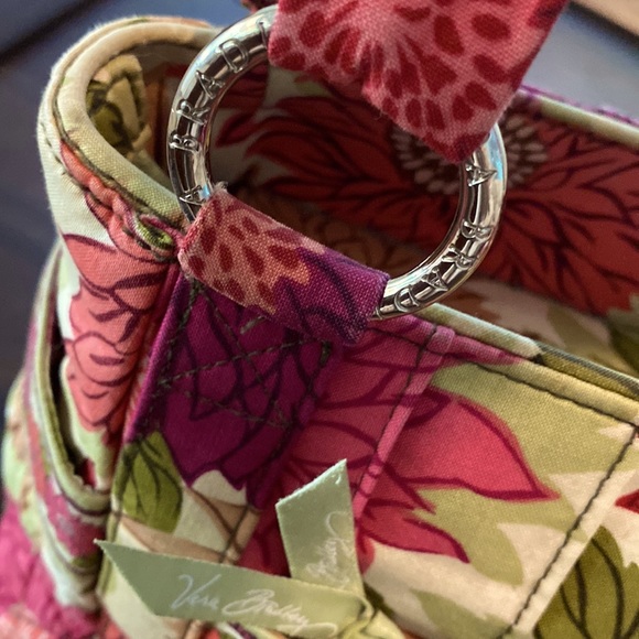 Vera Bradley Retired Pattern Hello Dahlia Quilted Shoulder Tote Satchel Handbag - Picture 3 of 12